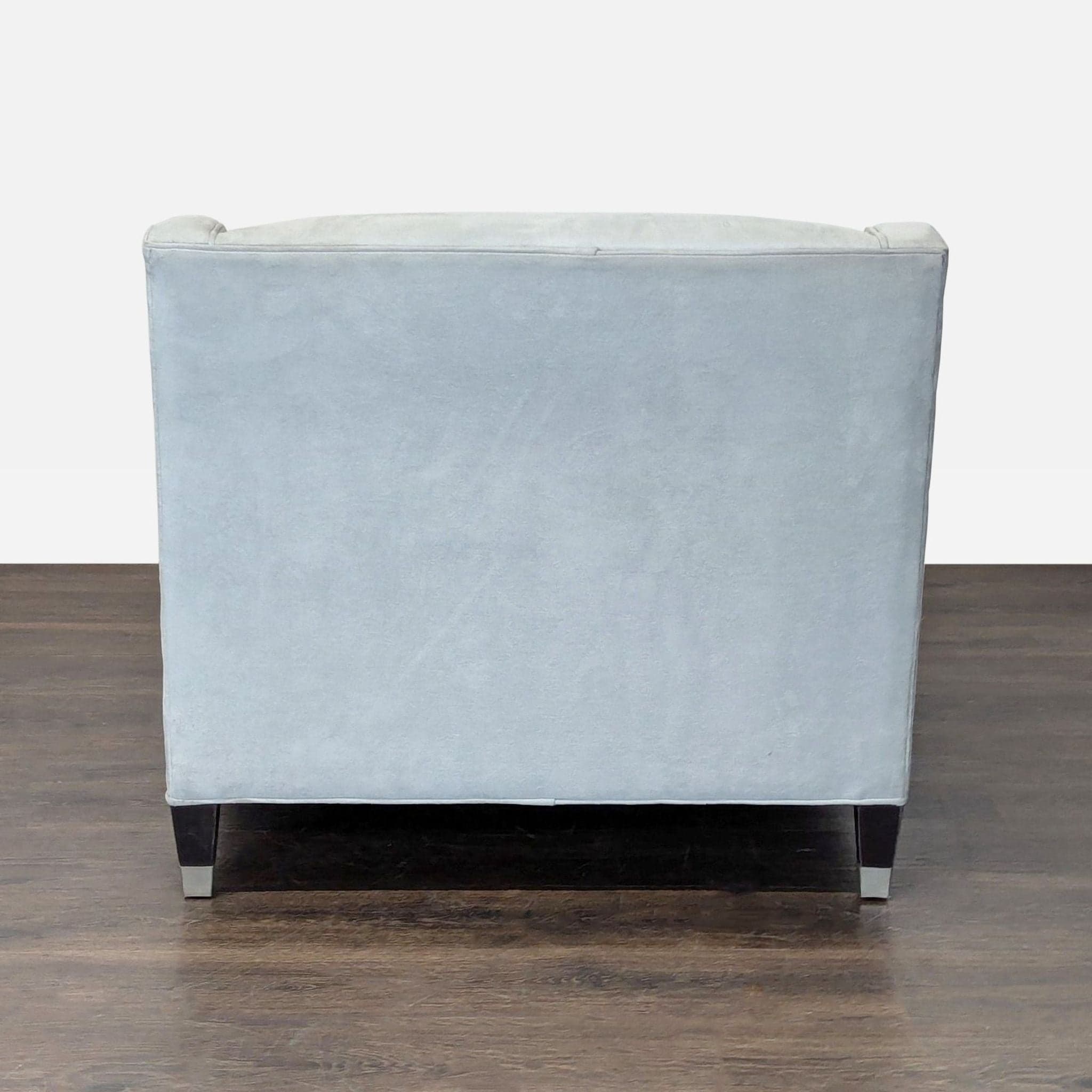 Light Blue Velvet Chaise Lounge Chair with Modern Design - Thumbnail 8