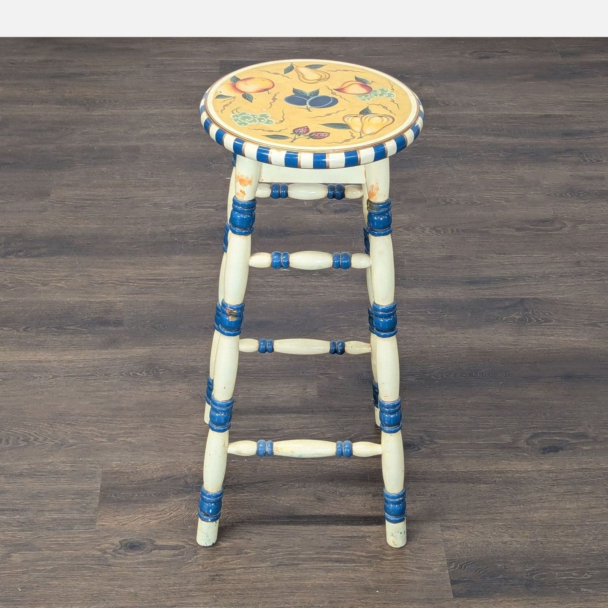 Hand Painted Stool - Thumbnail 5