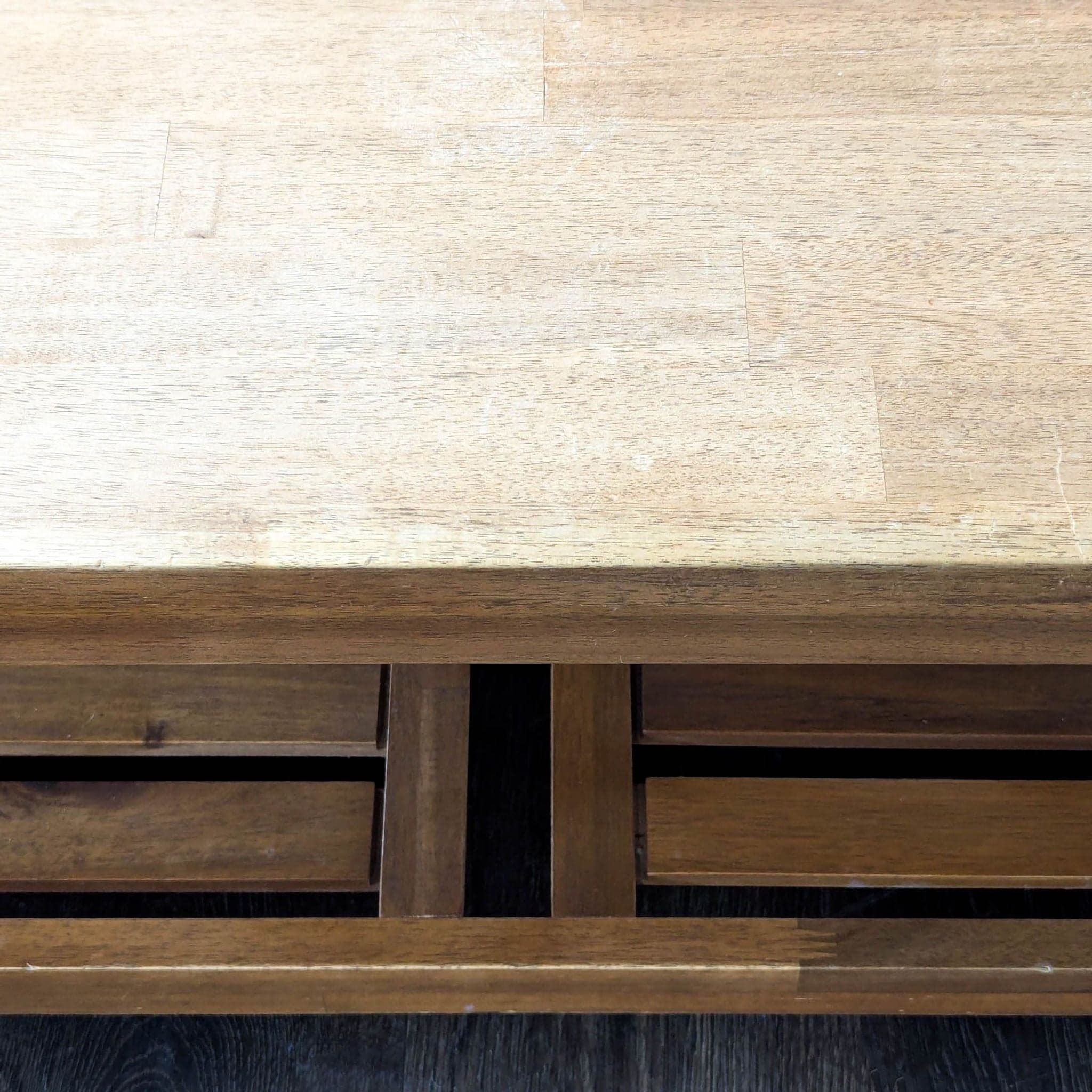 Tiburon Mid-Century Solid Acacia Wood Coffee Table - Thumbnail 8