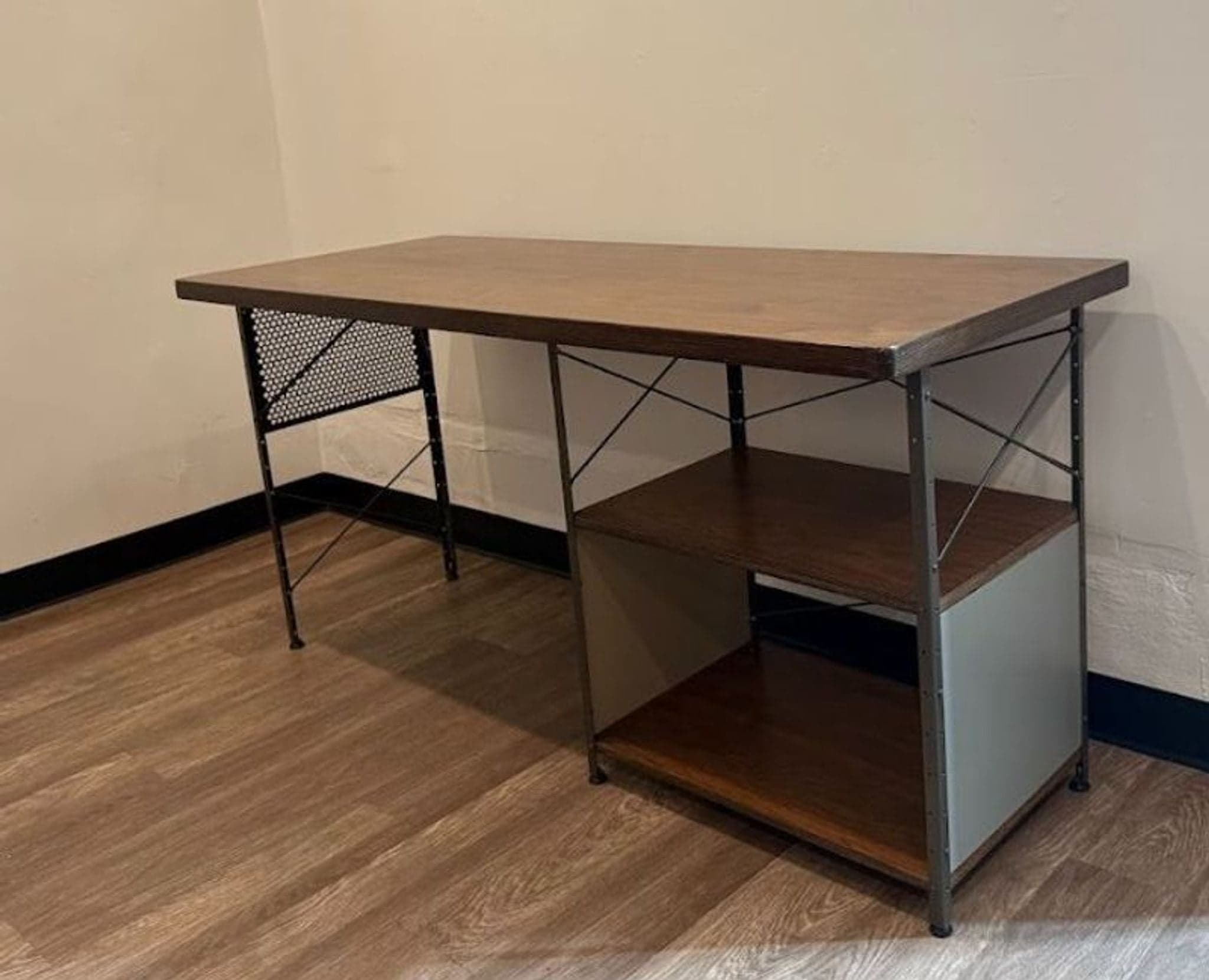 Vitra Eames Desk with Metal Frame and Side Shelves - Thumbnail 3