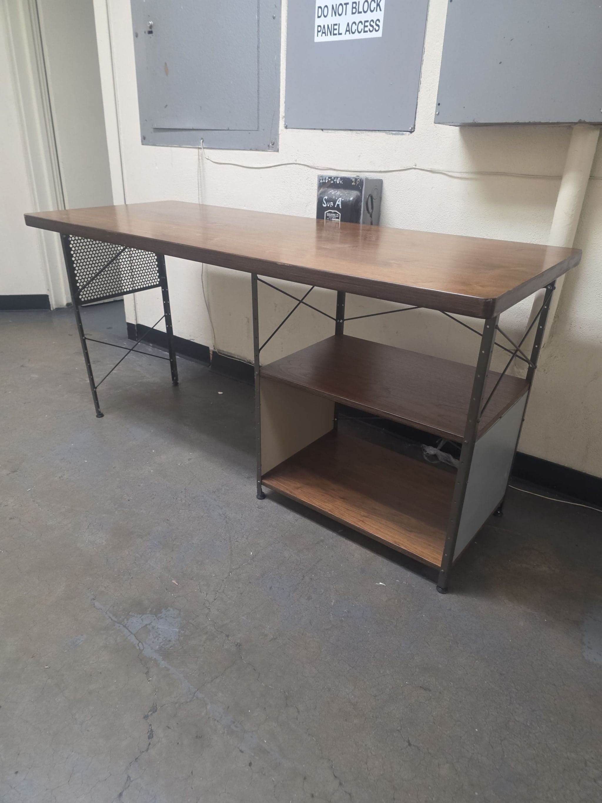 Vitra Eames Desk with Metal Frame and Side Shelves - Thumbnail 2