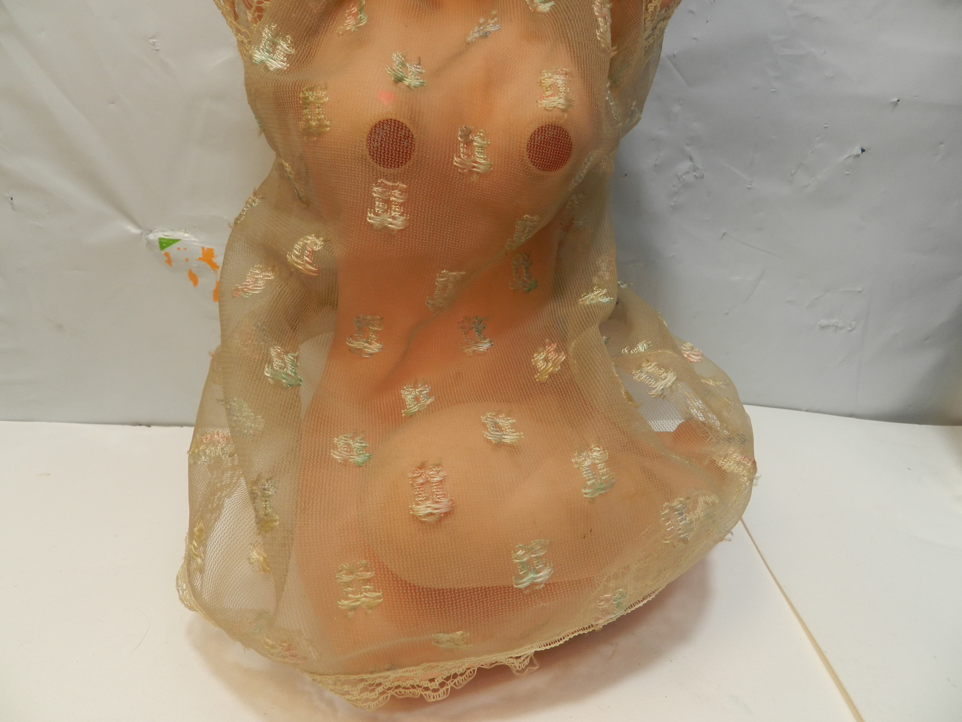 Vintage 50s 60s Nude Sexy Pin Up Girl Vinyl Doll AM Radio (Q1K) - Thumbnail 3