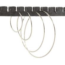 Featherweight Hoops - Silver - 33mm
