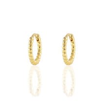 Twisted Hinged Huggie Hoops