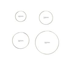 Featherweight Hoops - Silver - 33mm - Thumbnail 3