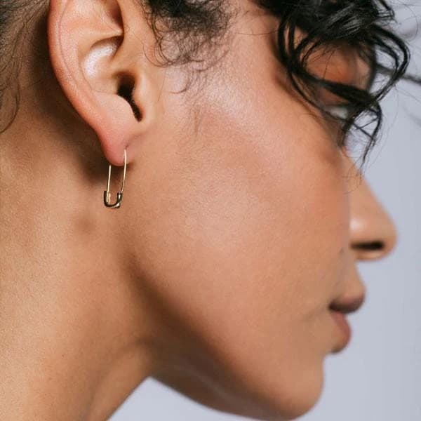Safety Pin Hoops - Thumbnail 3