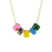 Miramar Gemstone Necklace - Gold Party - Regular
