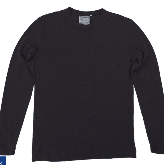 Baja Long Sleeve Pocket Tee - Black, XL
