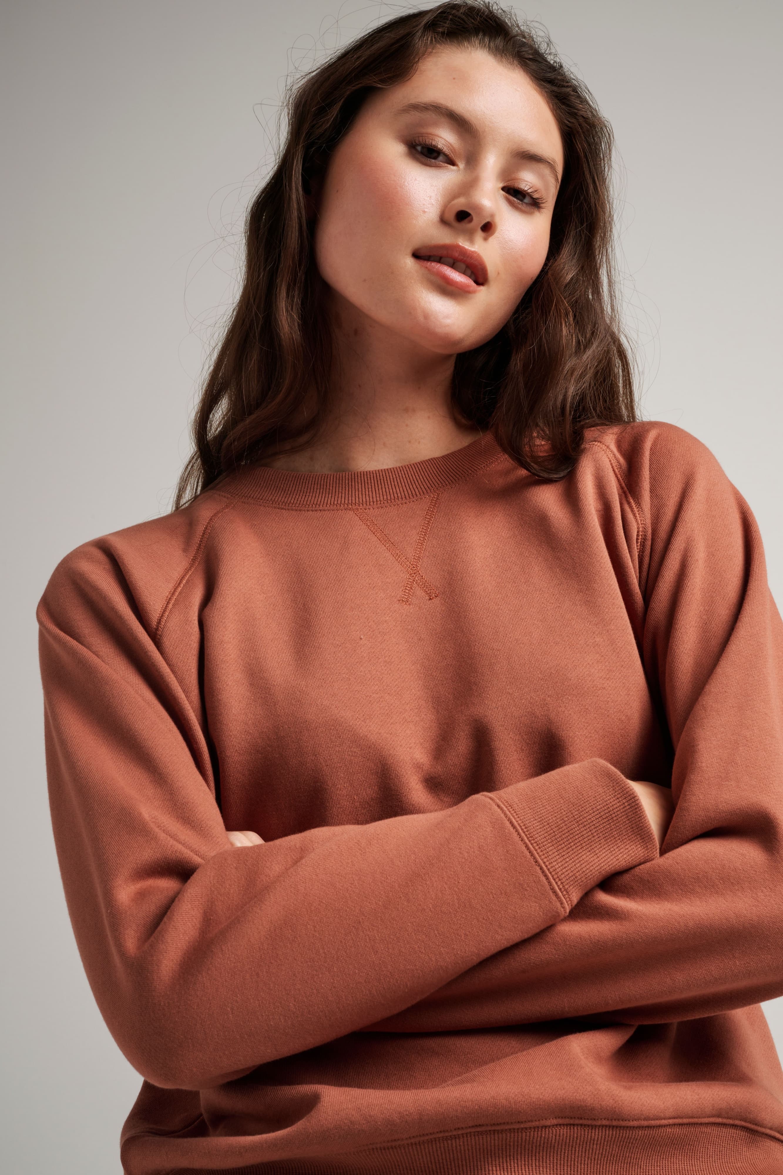 Women's Recycled Fleece Crewneck - Black, L - Thumbnail 3