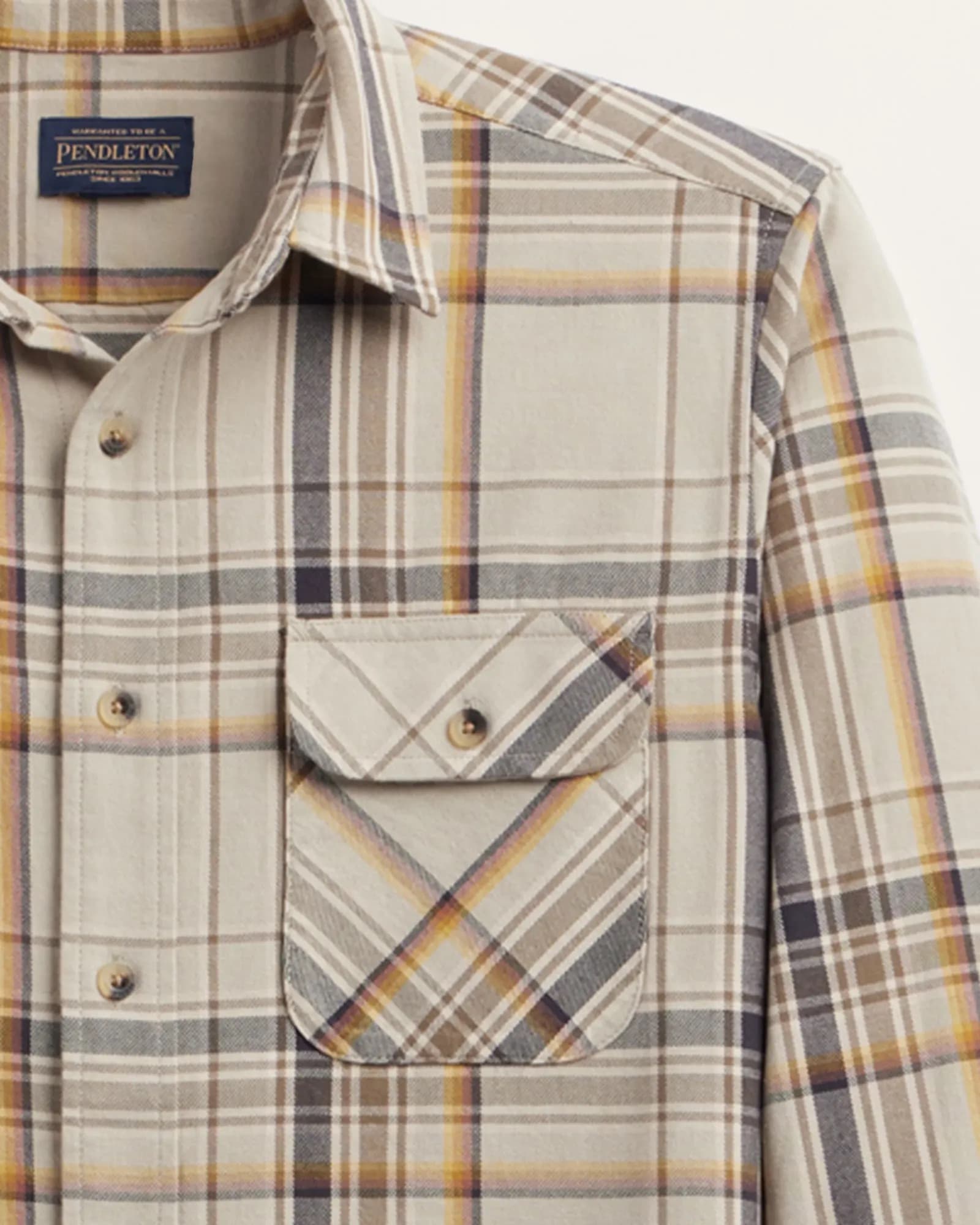 Beach Shack Shirt - Tan Multi Plaid - M - Thumbnail 2