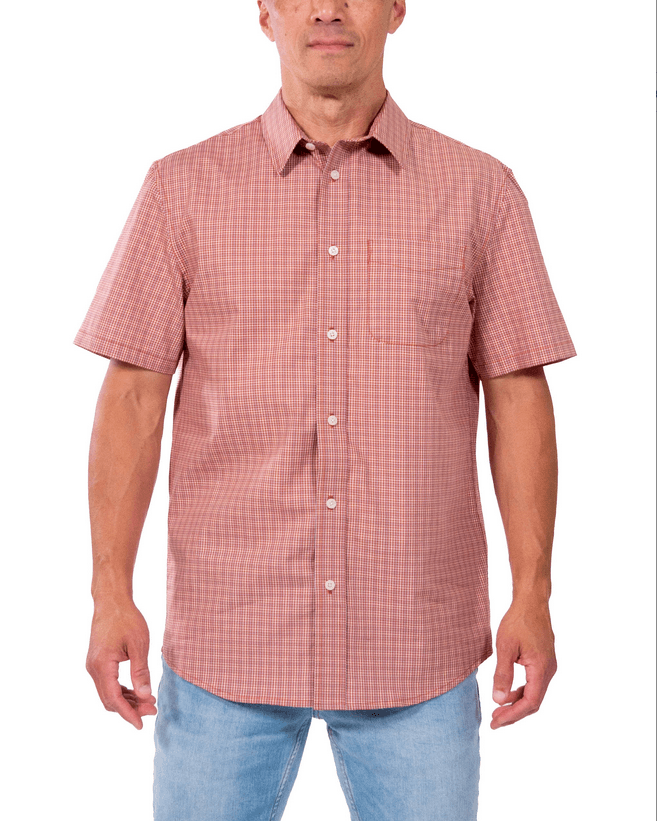Academy Shirt - Brick/Blue Plaid - S - Thumbnail 2
