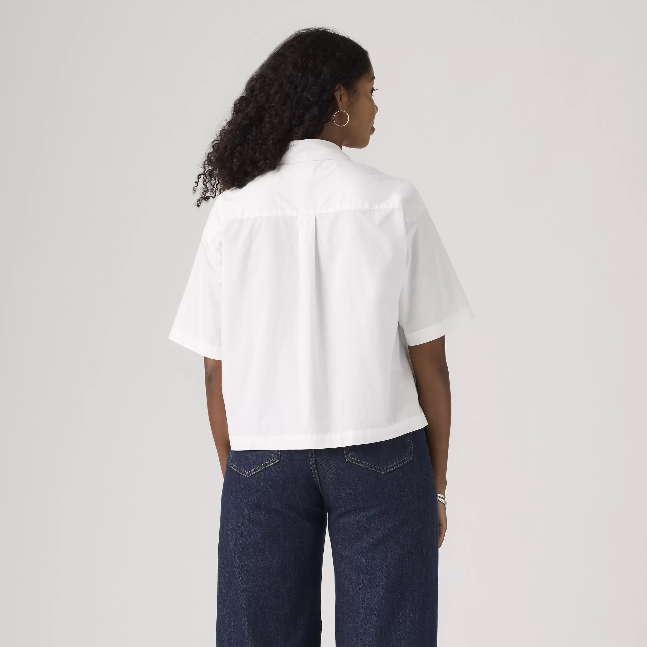 Harlie Cropped Shirt - White - XS - Thumbnail 3