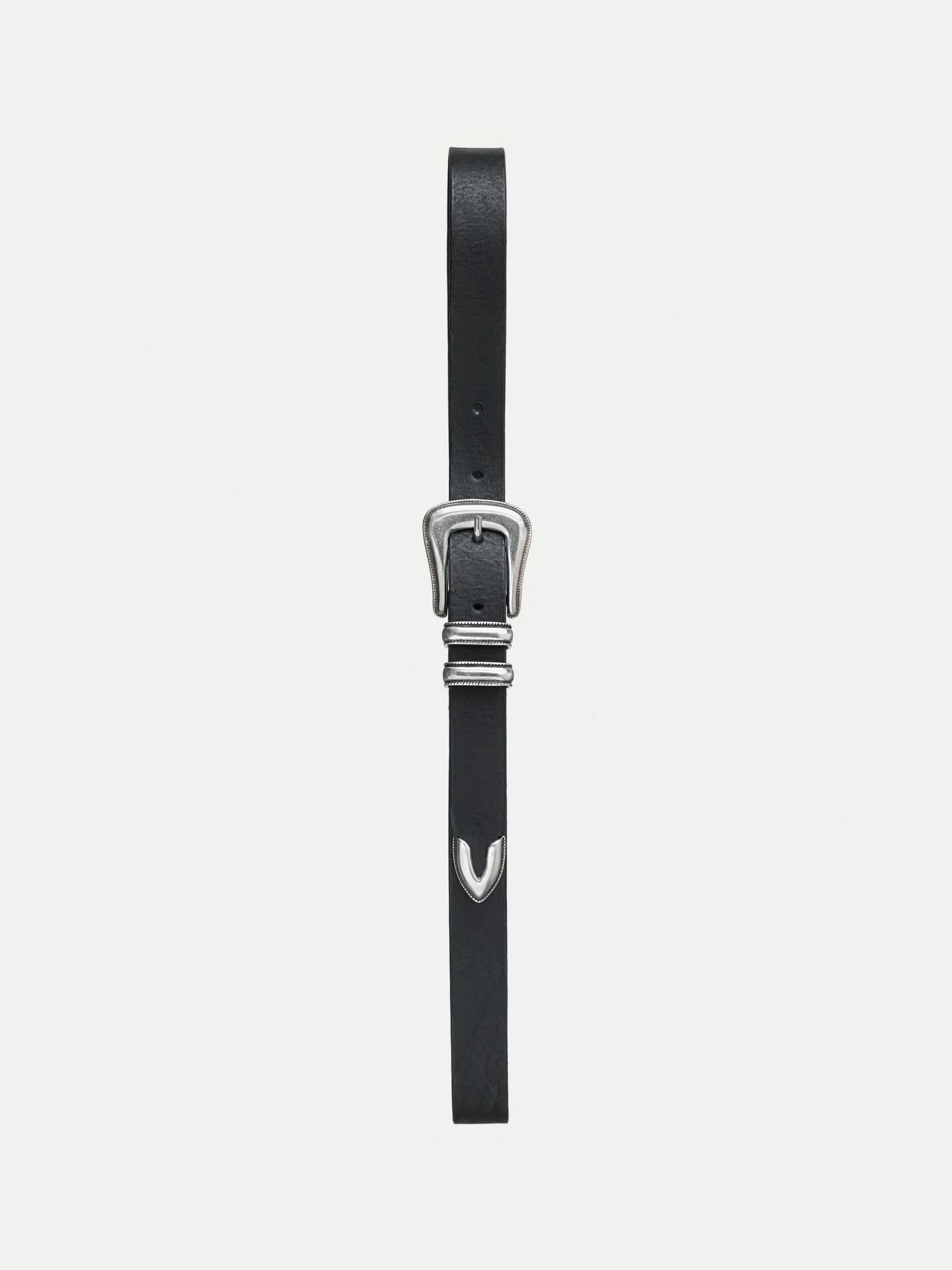 Western Silver Belt - Dark Brown, 70 - Thumbnail 2
