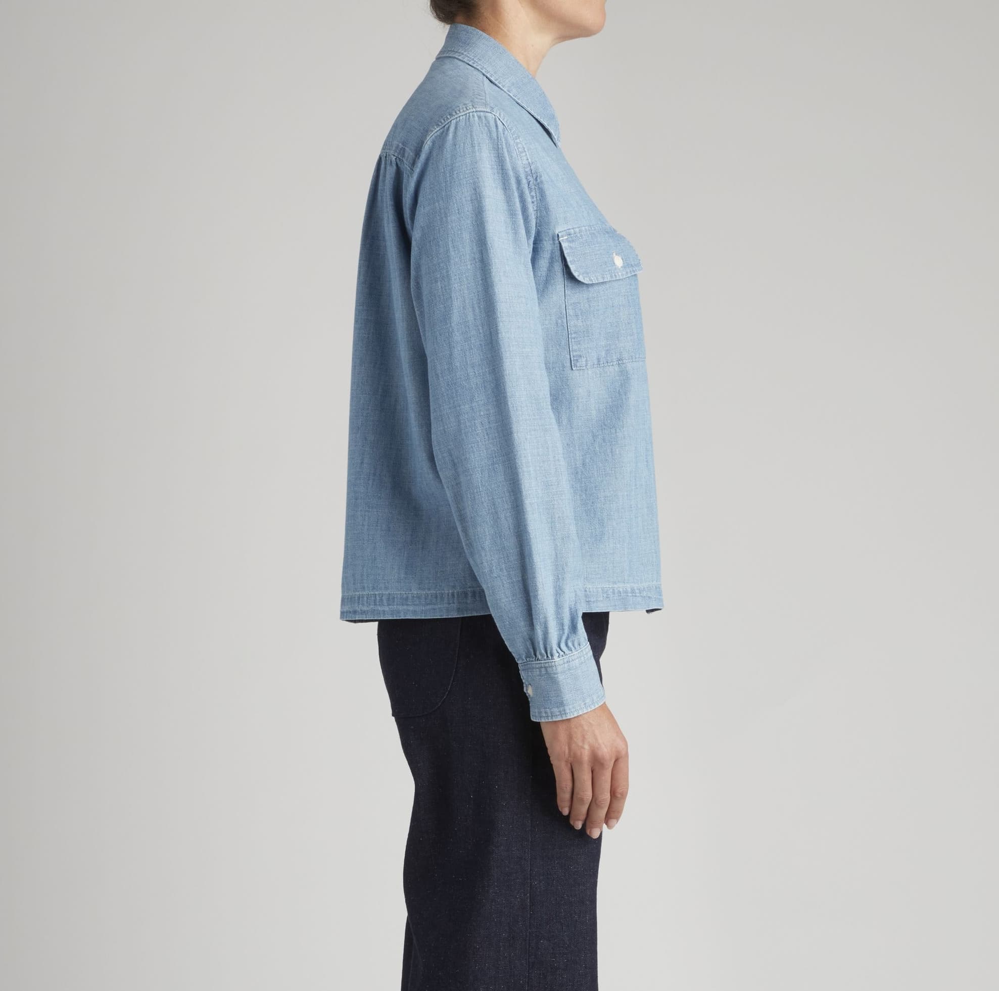 MOJ Coral Shirt - Chambray - M - Thumbnail 3