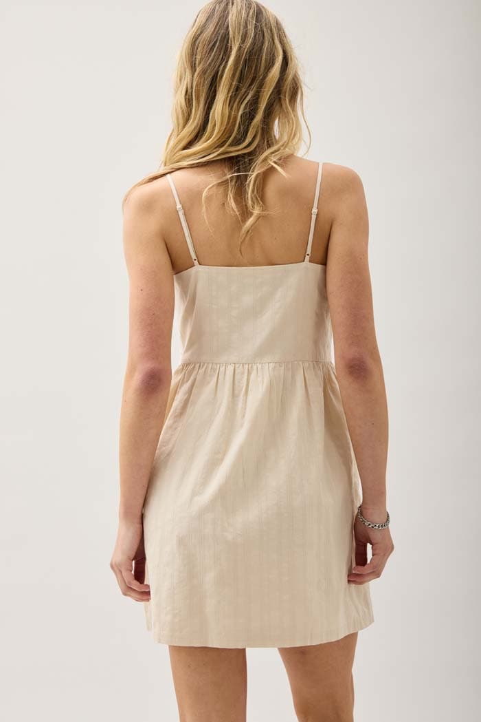 Cardiff Mini Dress - Oat Milk - XS - Thumbnail 2