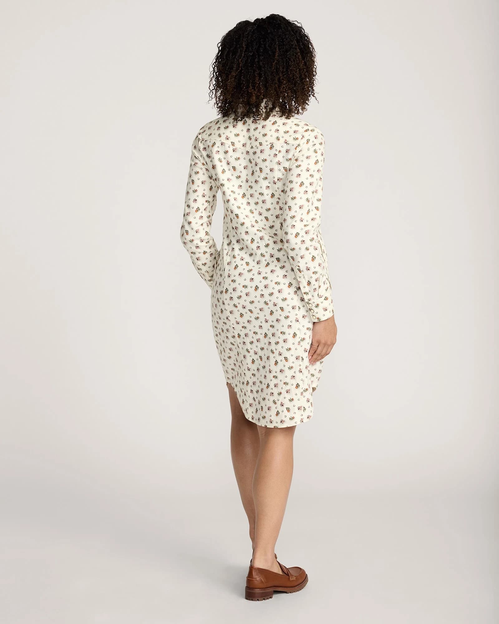 Gambler Shirt Dress - Floral Ecru - S - Thumbnail 3