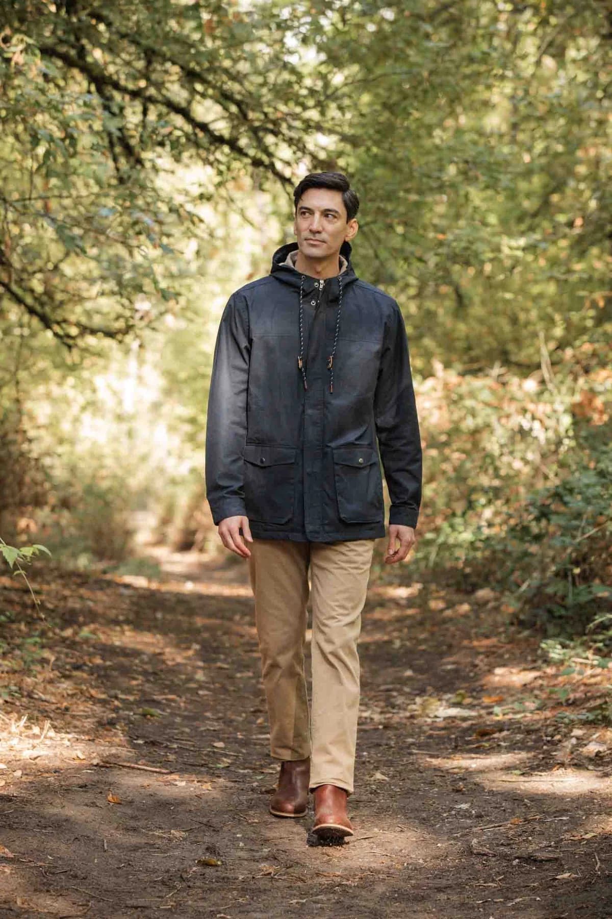 Marshall Jacket - Navy Waxed Canvas - XL - Thumbnail 2