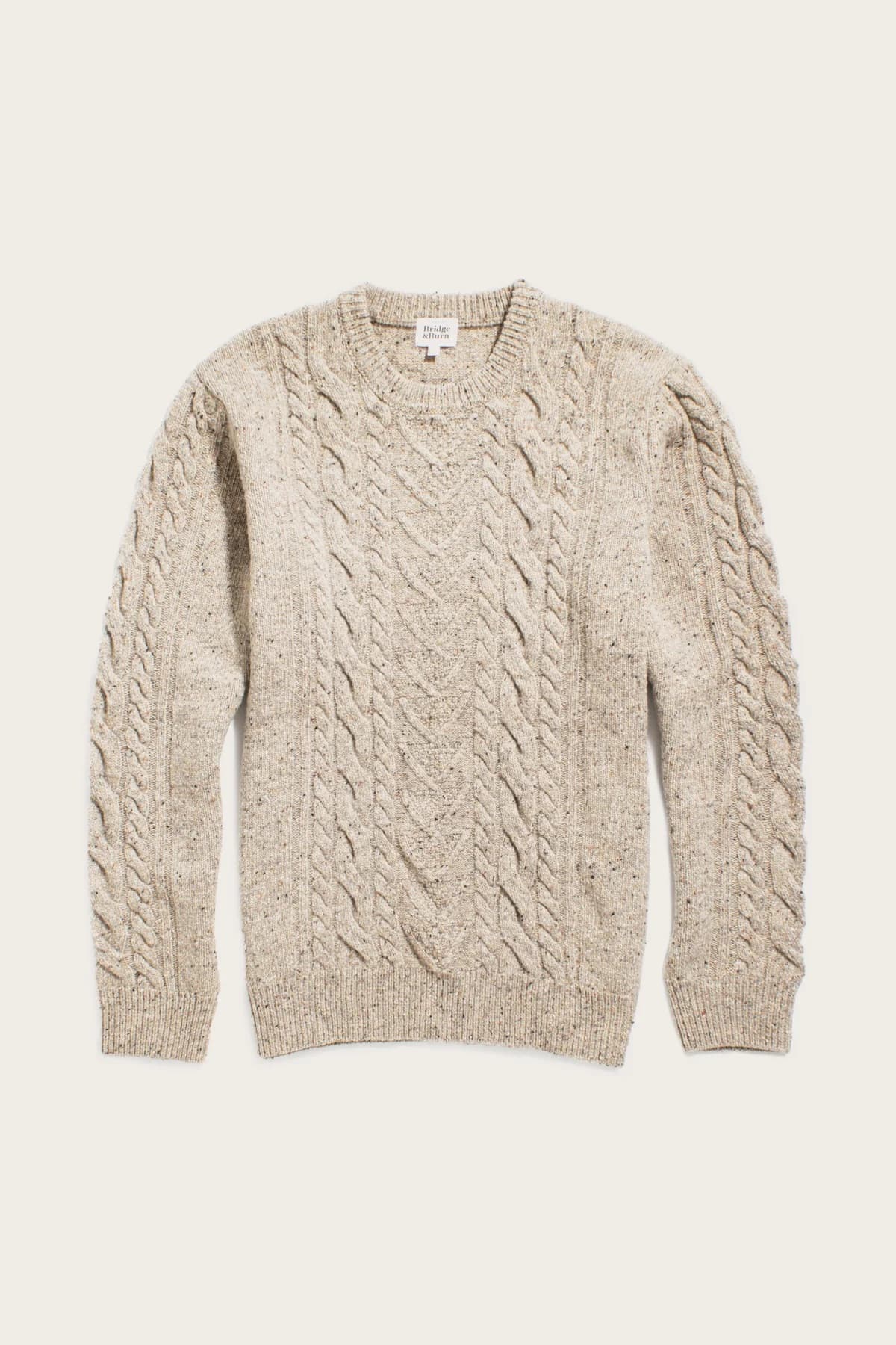 Ludlow Sweater - Flecked Oatmeal - Thumbnail 3