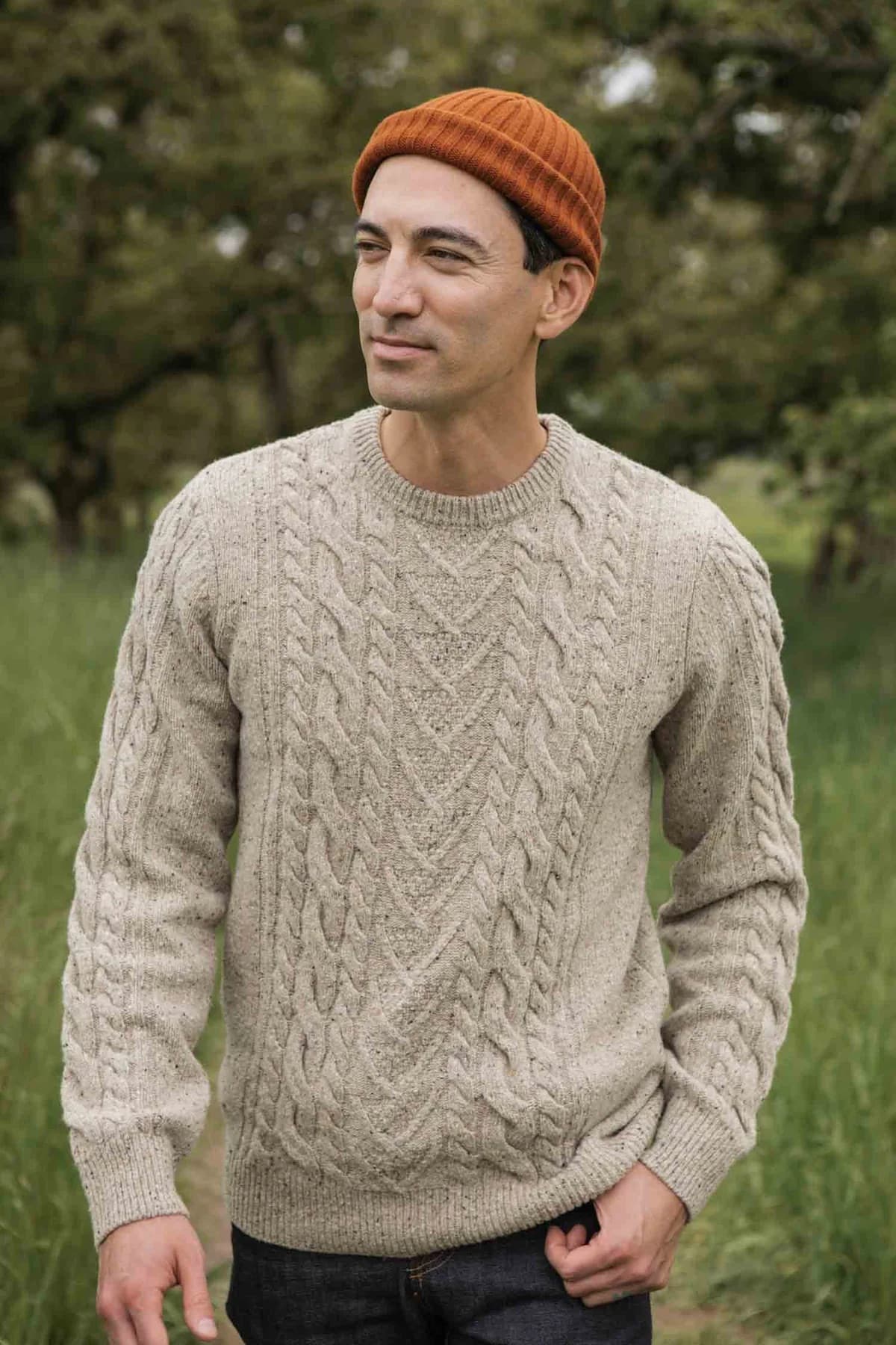 Ludlow Sweater - Flecked Oatmeal - Thumbnail 2