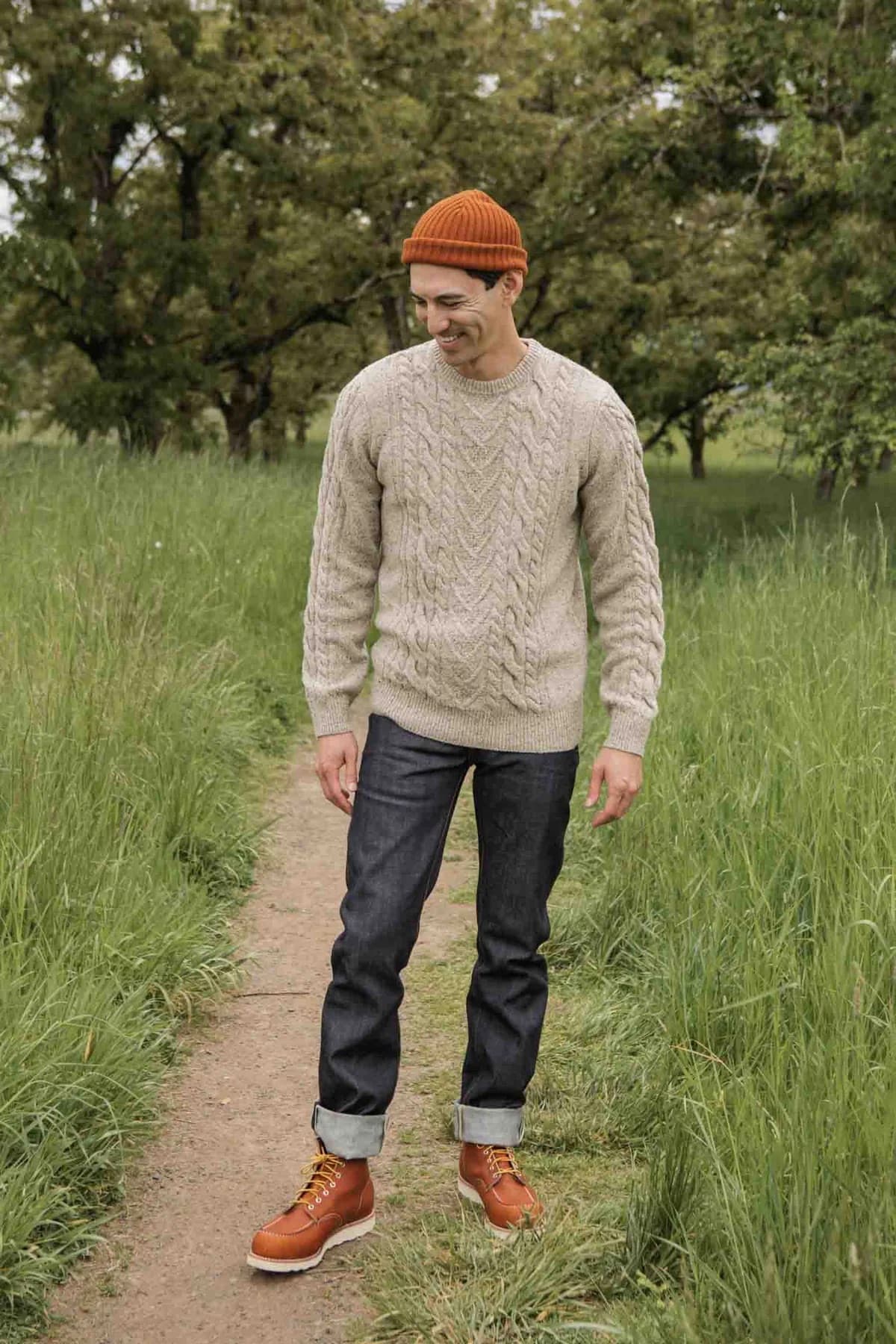 Ludlow Sweater - Flecked Oatmeal