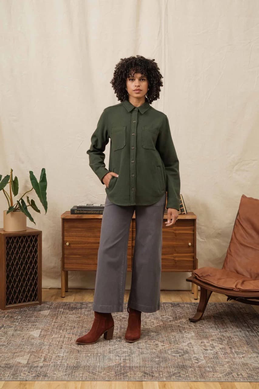 Dawson Overshirt - Dark Sage - S - Thumbnail 3