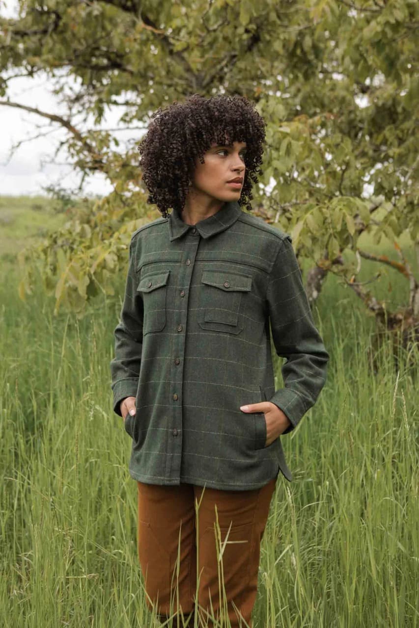 Harlow Shirt Jacket - Cypress Windowpane - M - Thumbnail 2