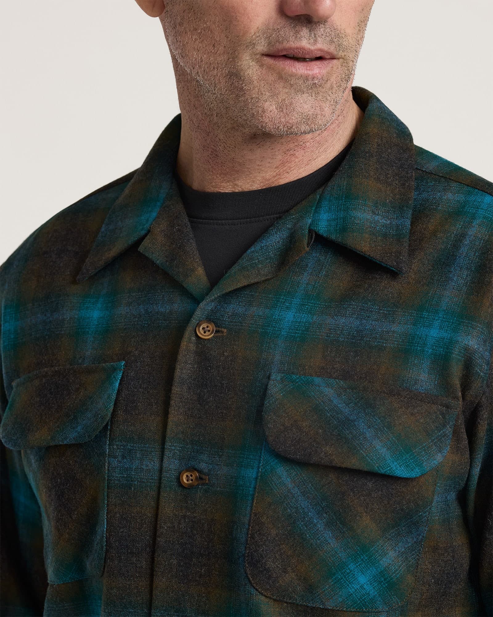 Board Shirt - Teal/Charcoal Ombre - M - Thumbnail 5