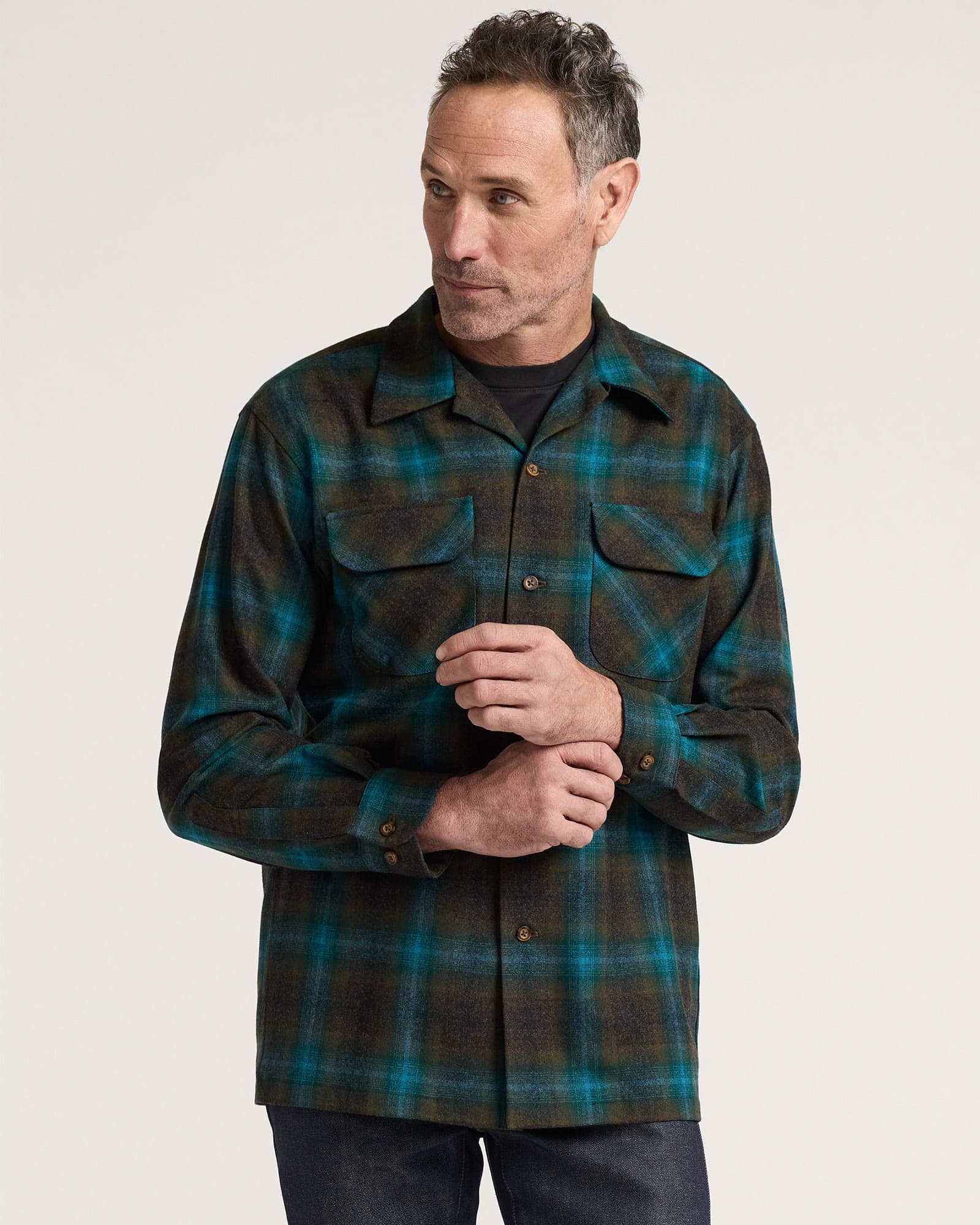 Board Shirt - Teal/Charcoal Ombre - M - Thumbnail 2