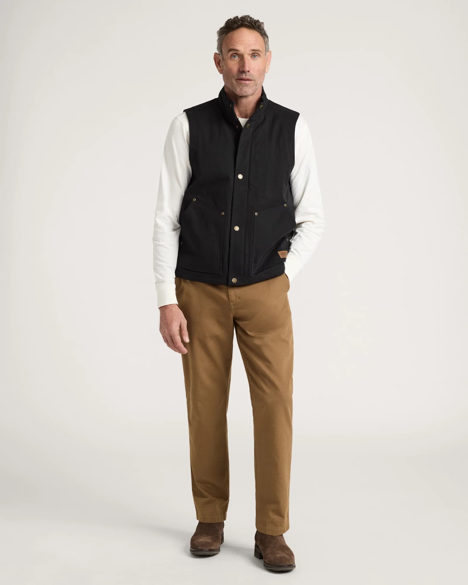 Pine Grove Canvas Vest - Black - Thumbnail 5