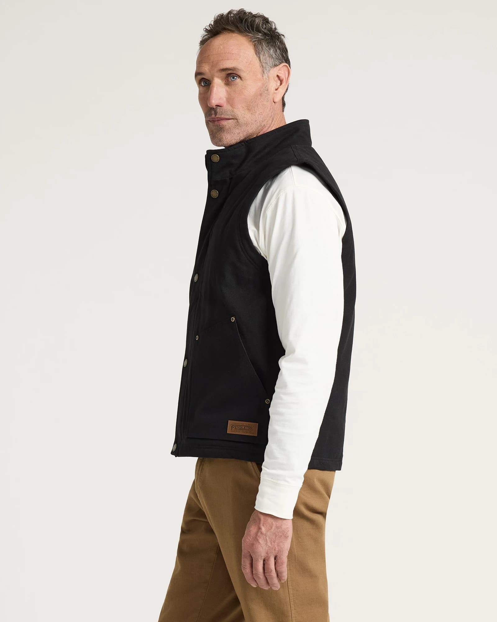 Pine Grove Canvas Vest - Black - Thumbnail 3