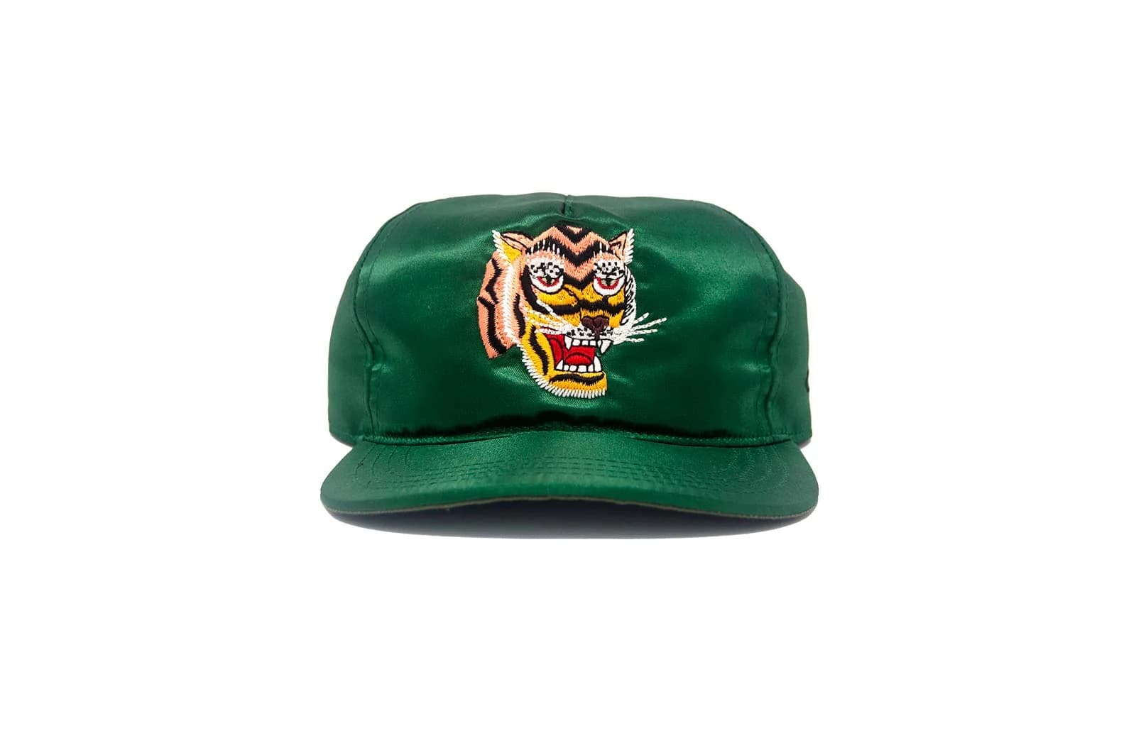 Tiger Hat - Green Satin - Regular