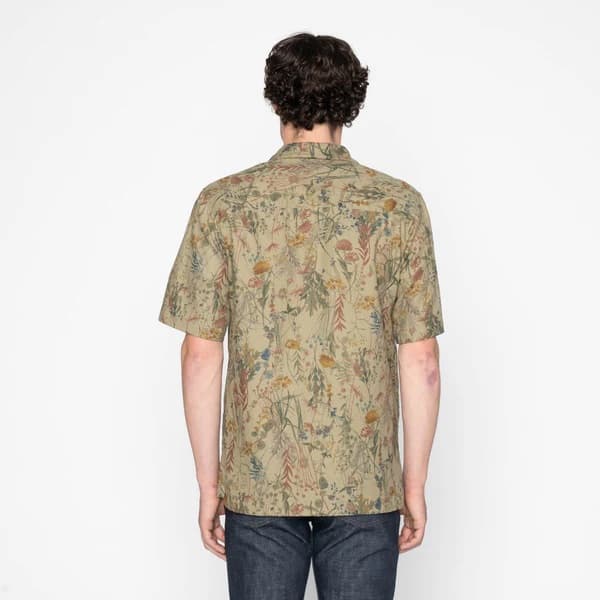Aloha Shirt - Flower Painting - Earth - M - Thumbnail 3