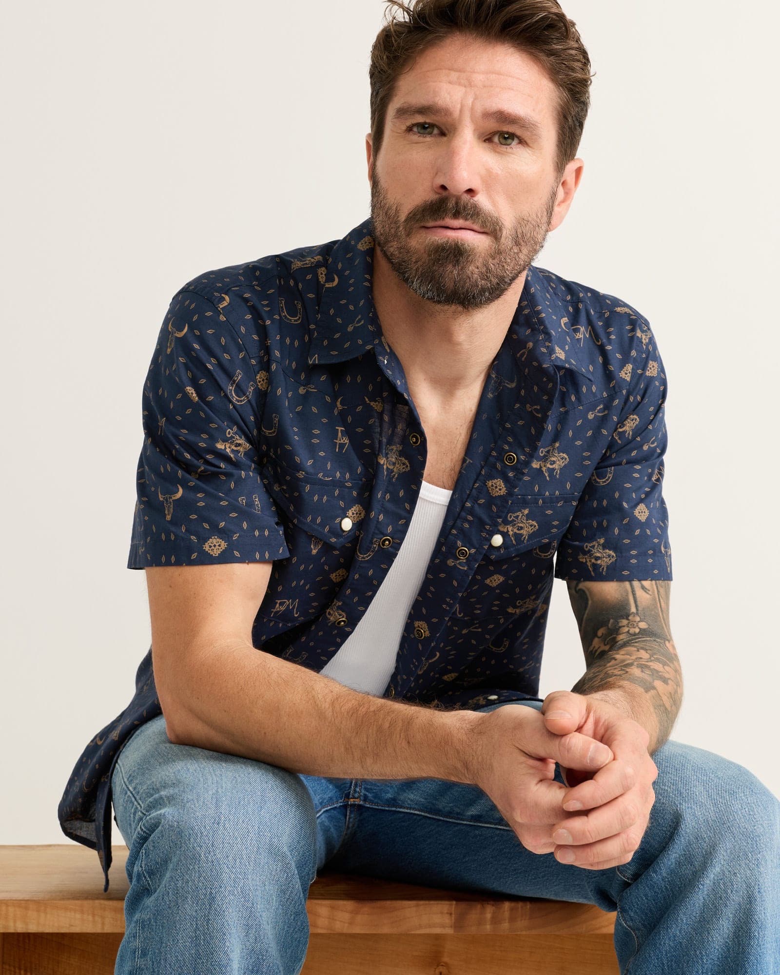 Laramie Short Sleeve - Western Navy - L - Thumbnail 2