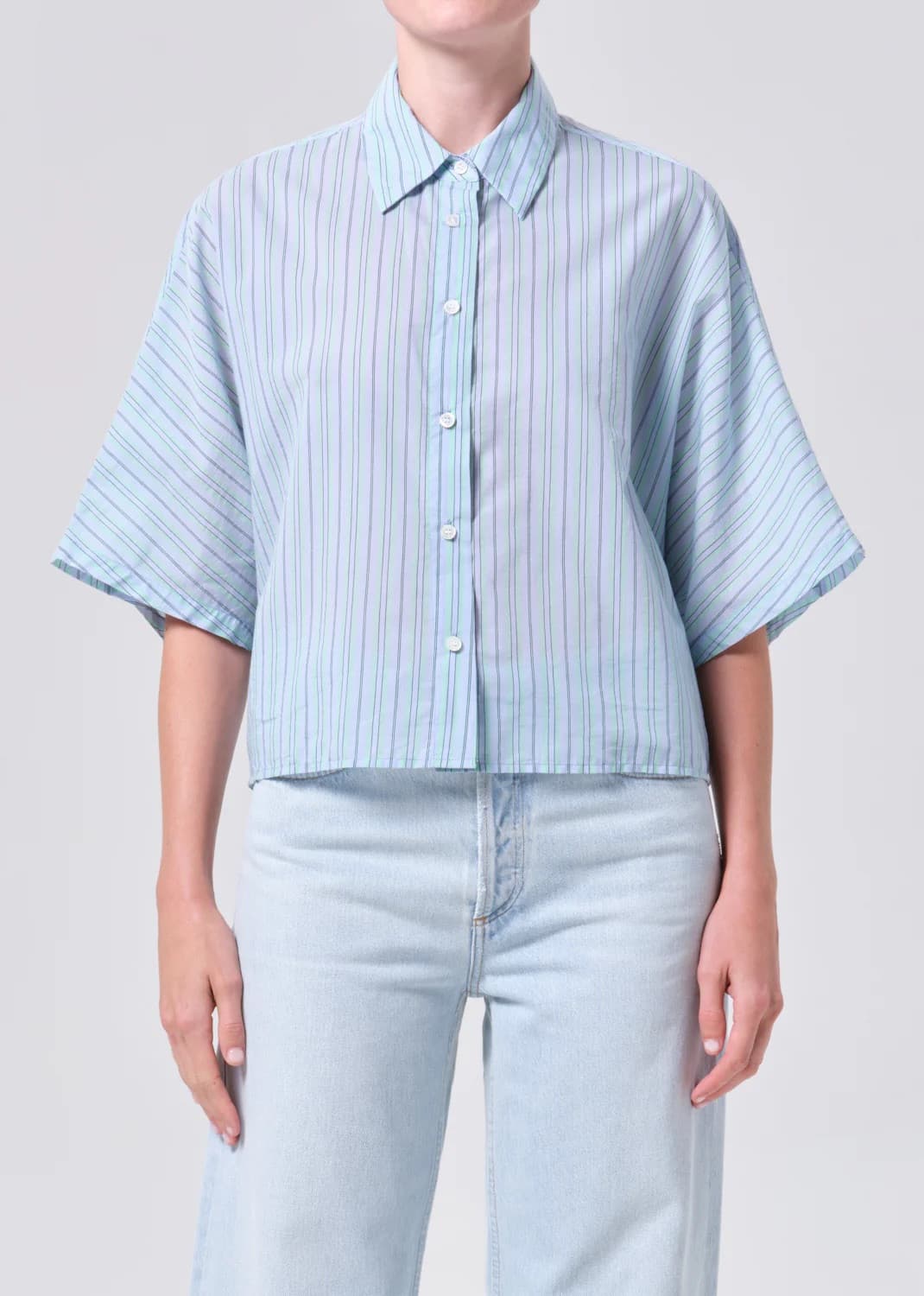 Merrin Shirt - Blue Stripe - XS