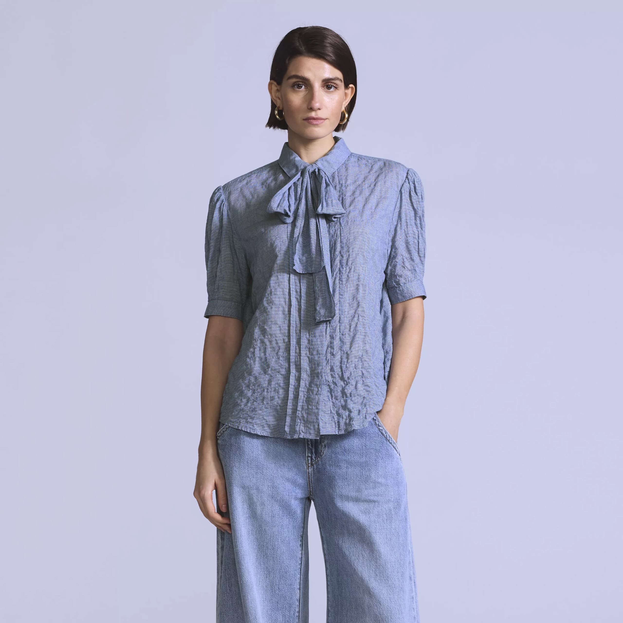 Blue Tab Weekend Shirt - Mini Plaid - M - Thumbnail 2