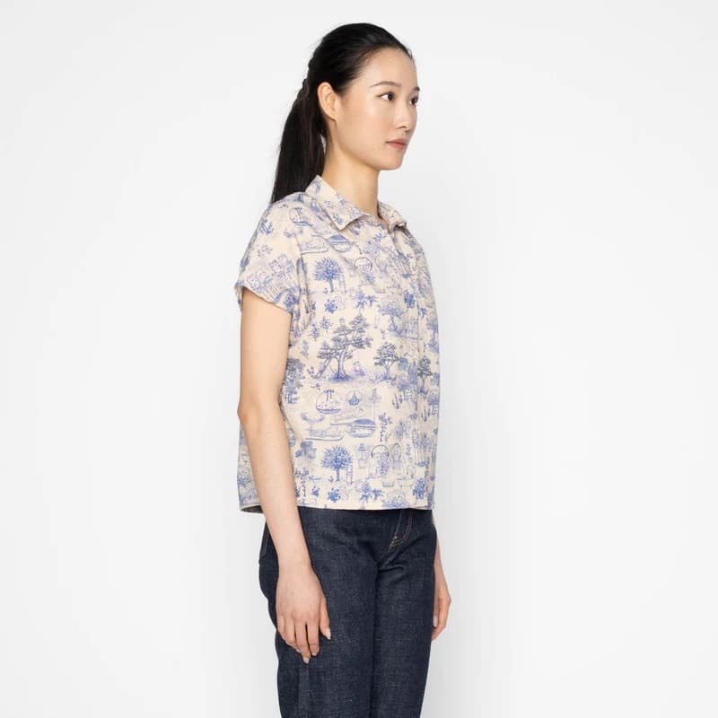 Billie Shirt - Linen Cats - XL - Thumbnail 3