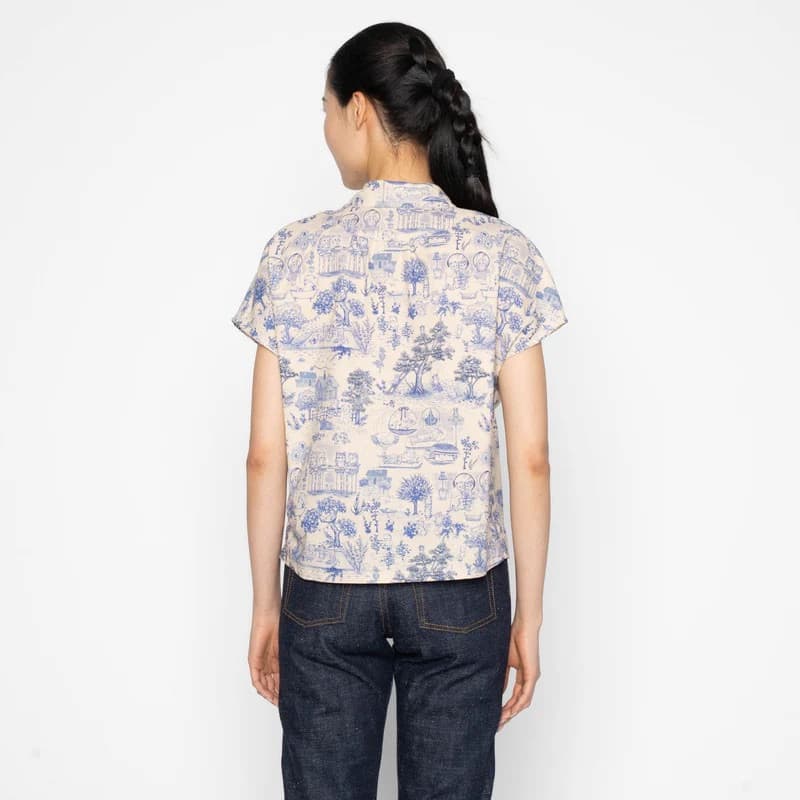 Billie Shirt - Linen Cats - XL - Thumbnail 4