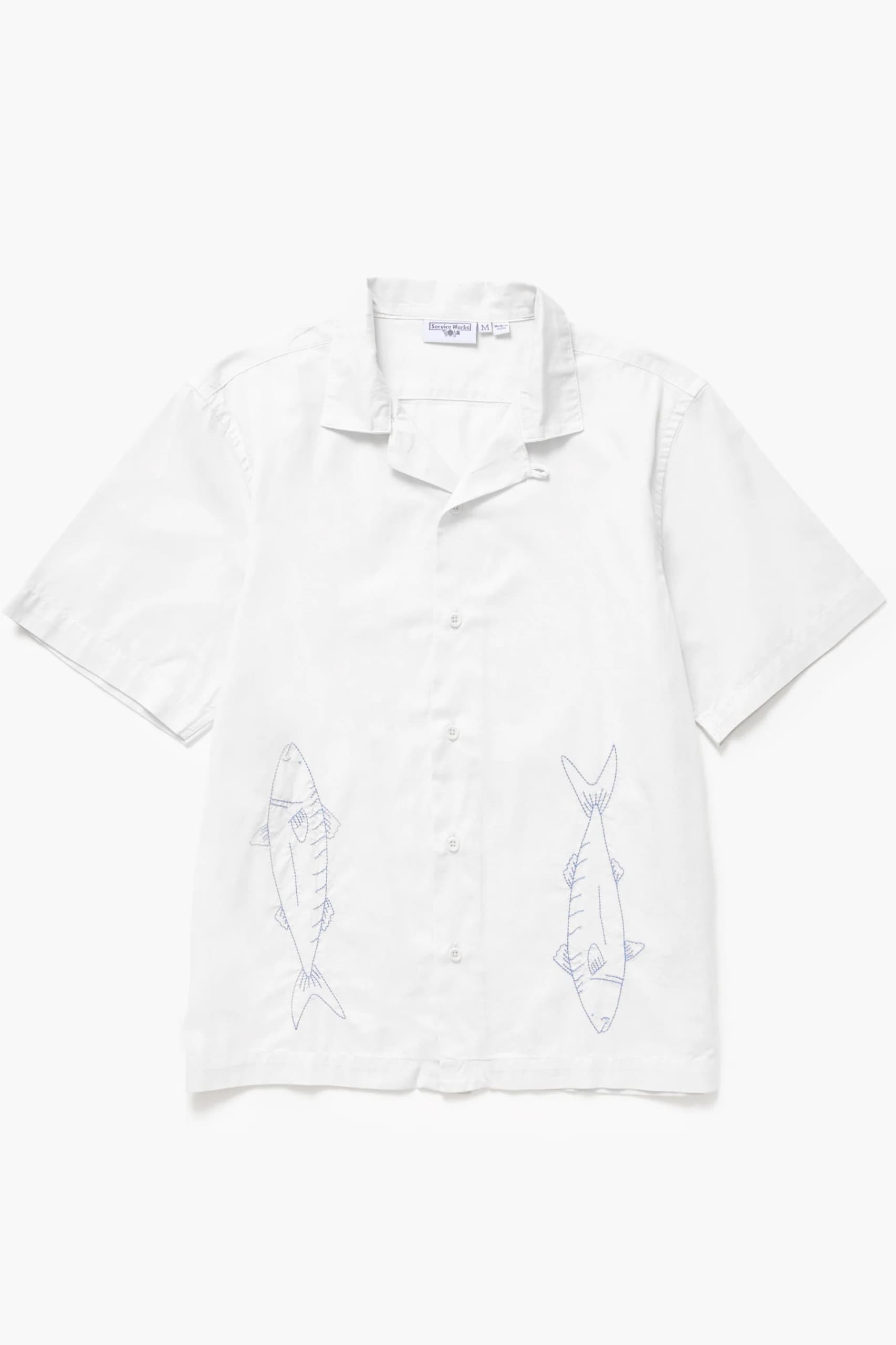 Mackerel Shirt - White, L
