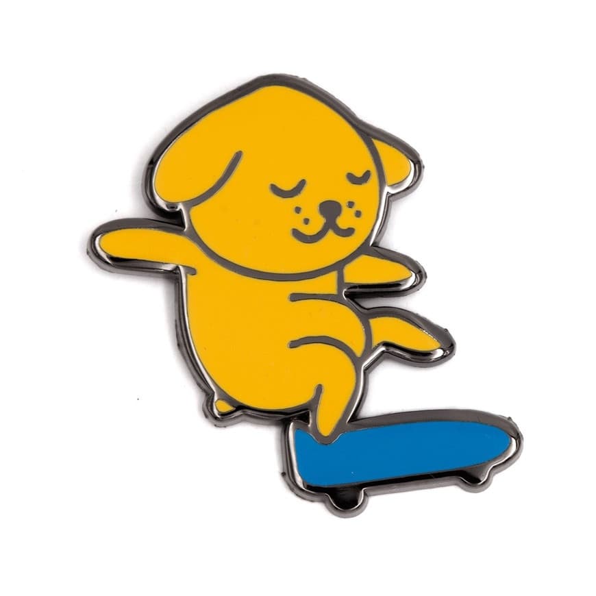 Enamel Pin - Skateboard Dog - Regular
