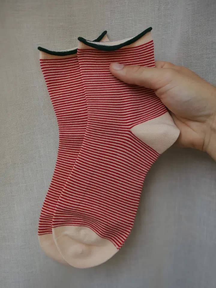 Beaten Path - Striped Quarter Sock - Thumbnail 5