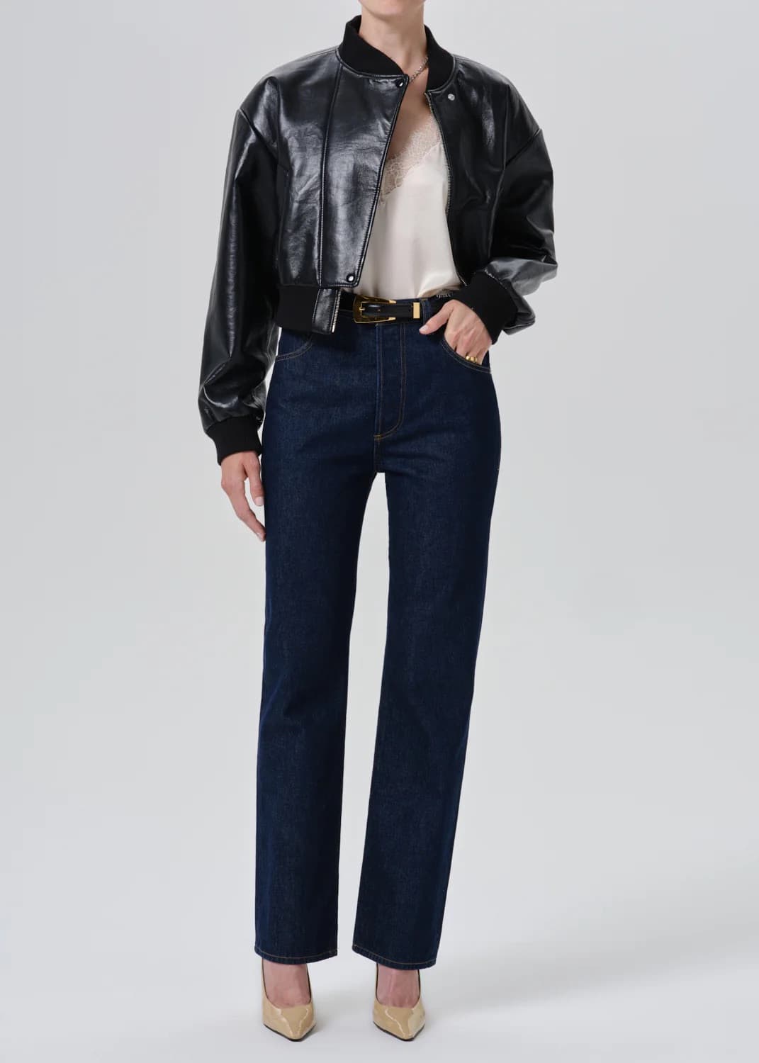 90s French High Rise Straight Leg - Amherst - 26 - Thumbnail 2