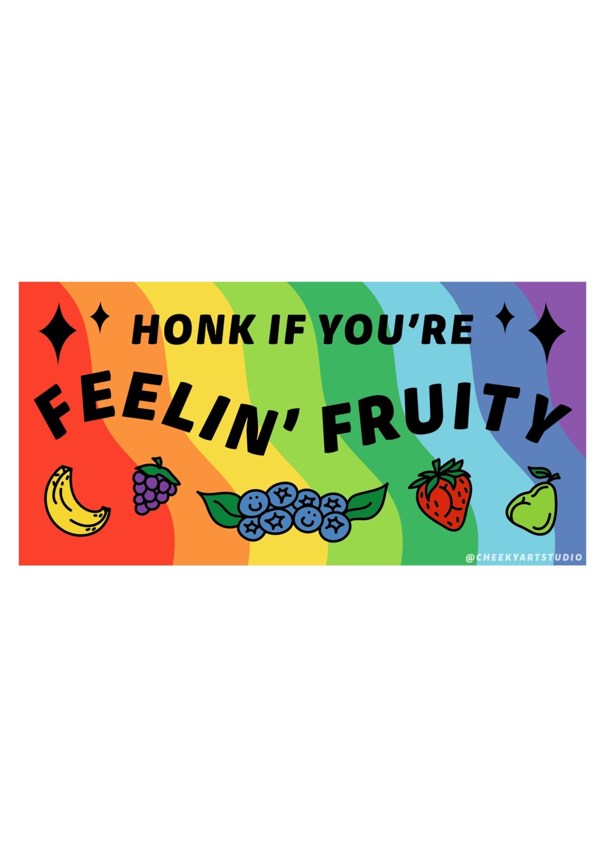 honk if you’re feelin' fruity bumper sticker - Default