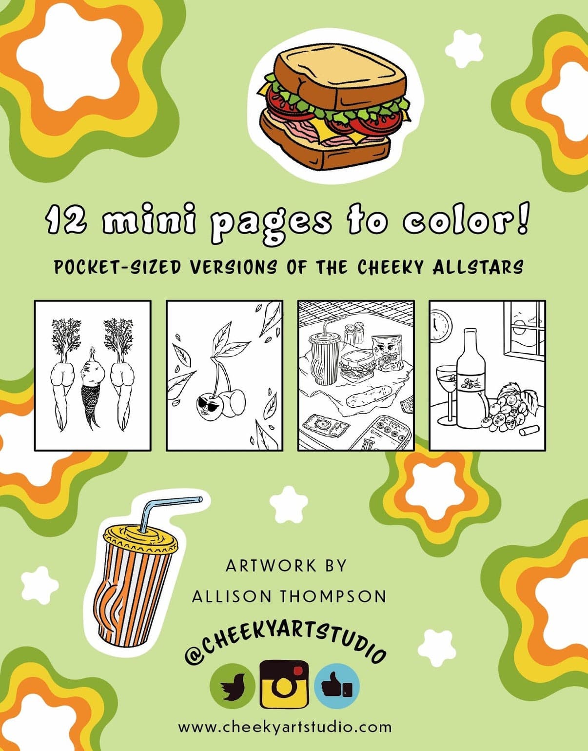 pocket booties mini cheeky adult coloring book - Default - Thumbnail 2