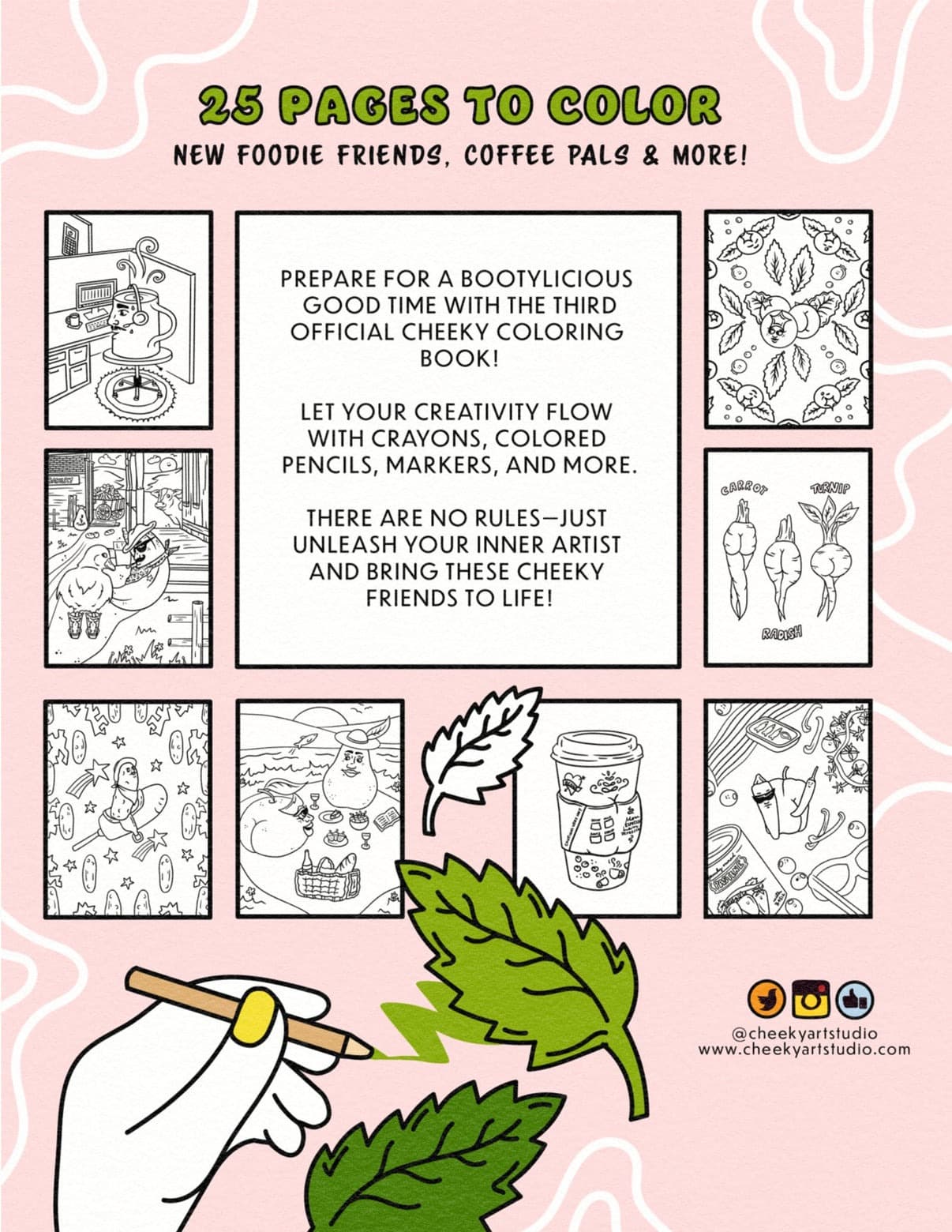 foodie booties cheeky adult coloring books - Thumbnail 8