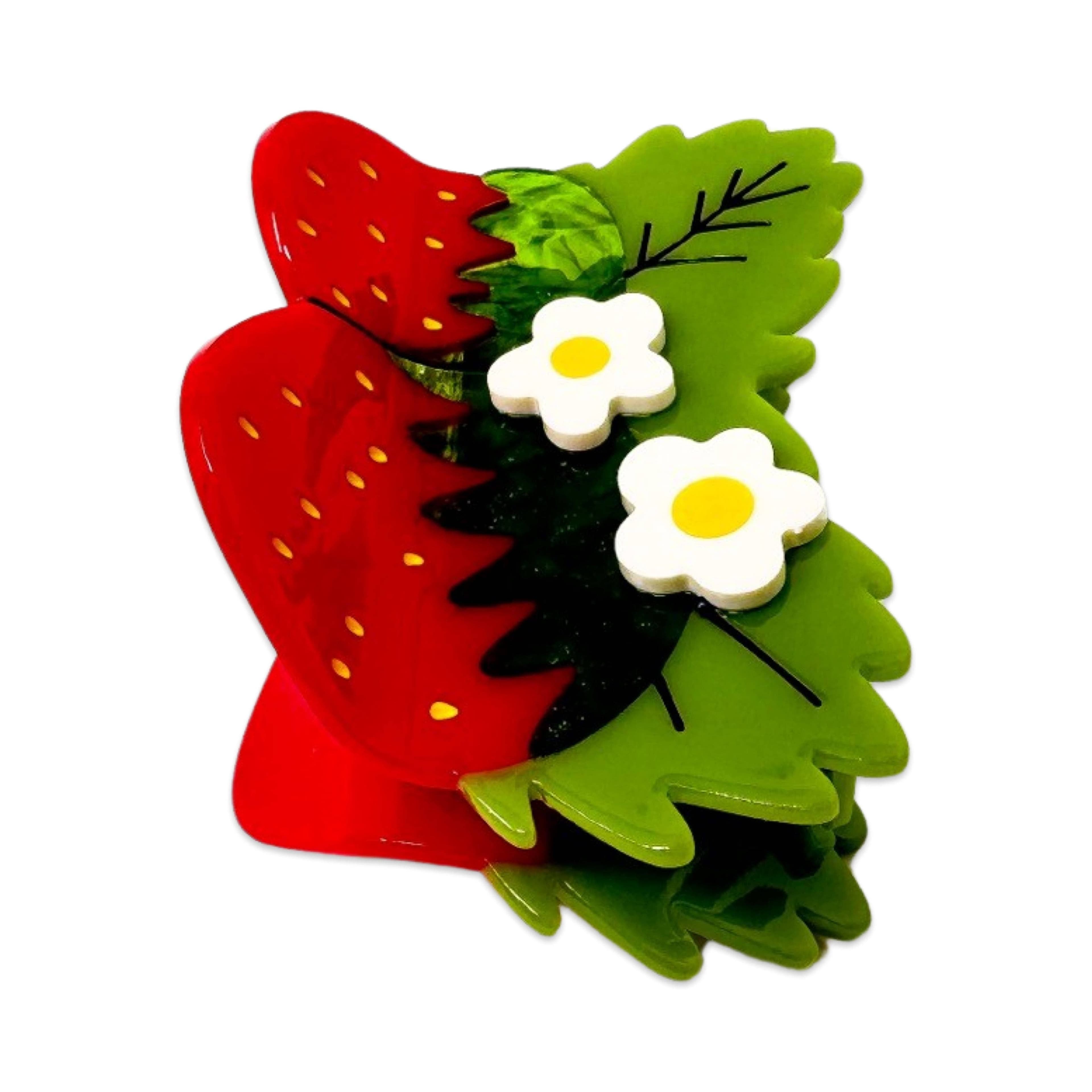 strawberries & flowers hair claw clip - Default - Thumbnail 8