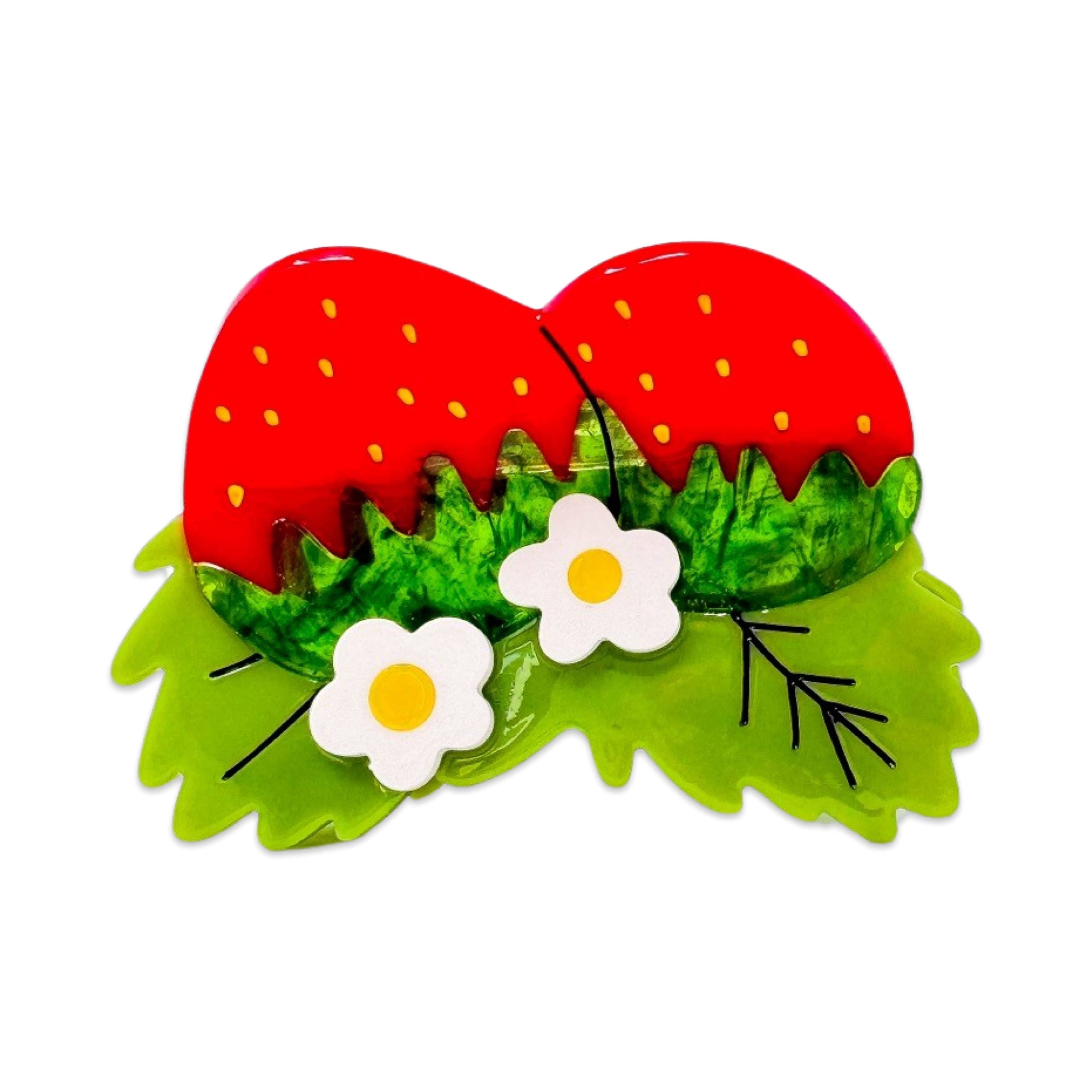 strawberries & flowers hair claw clip - Default - Thumbnail 9