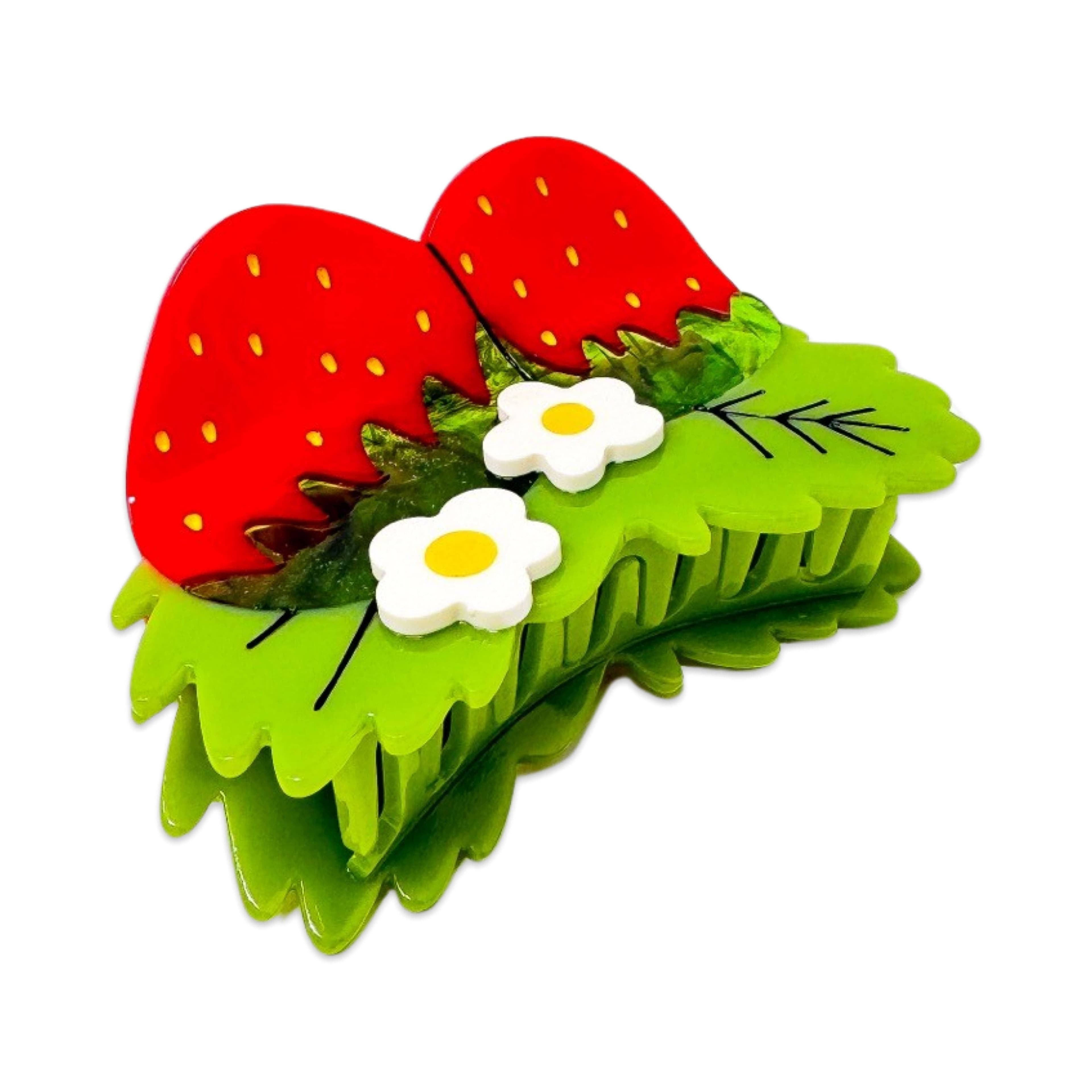 strawberries & flowers hair claw clip - Default - Thumbnail 6