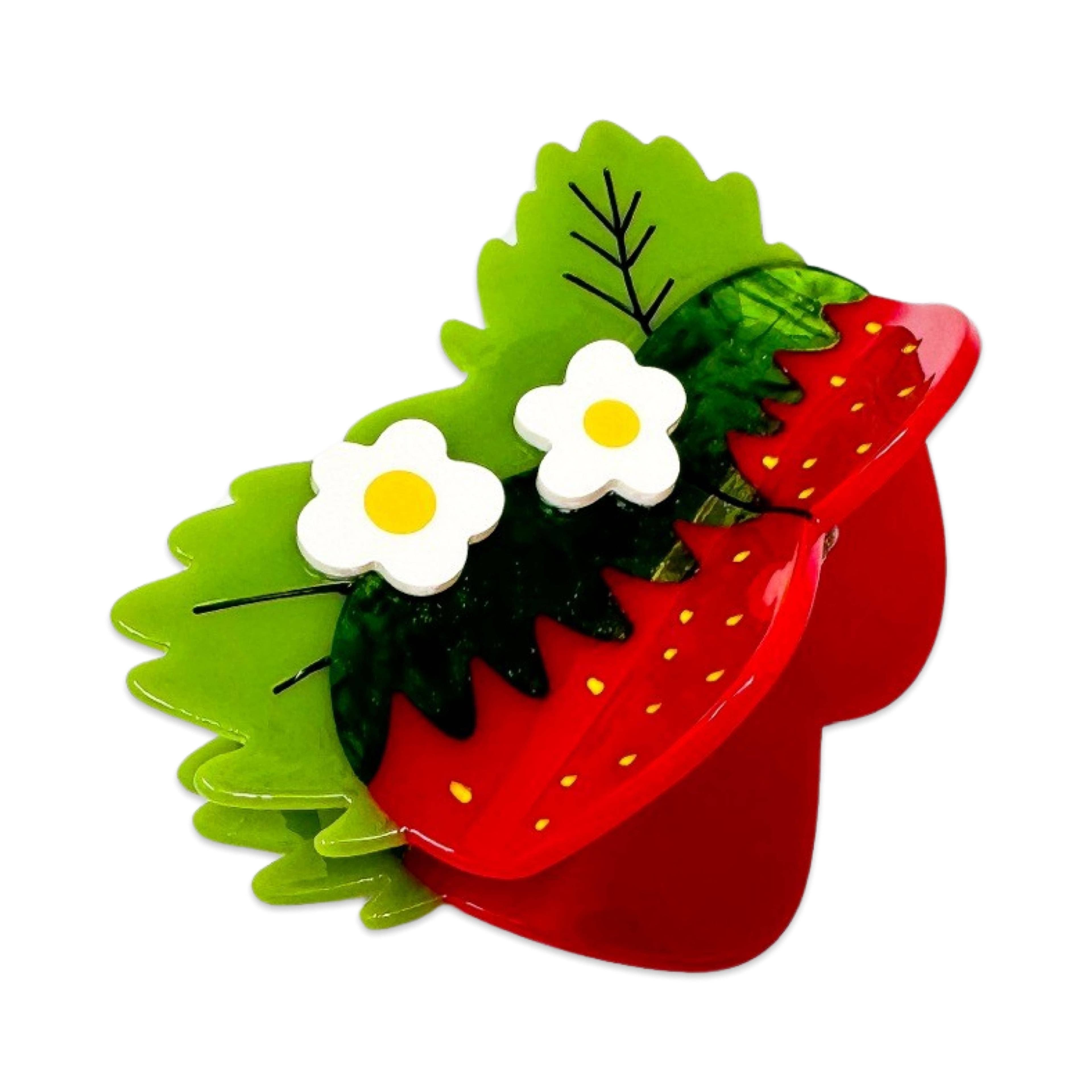 strawberries & flowers hair claw clip - Default - Thumbnail 7