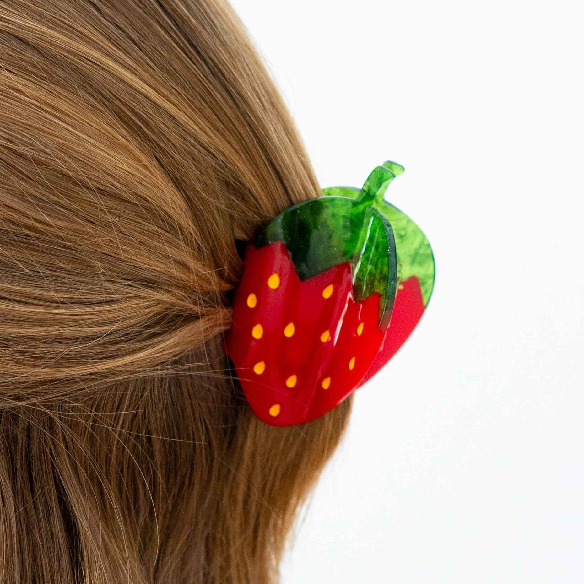 midi strawberry hair claw clip - Default - Thumbnail 3