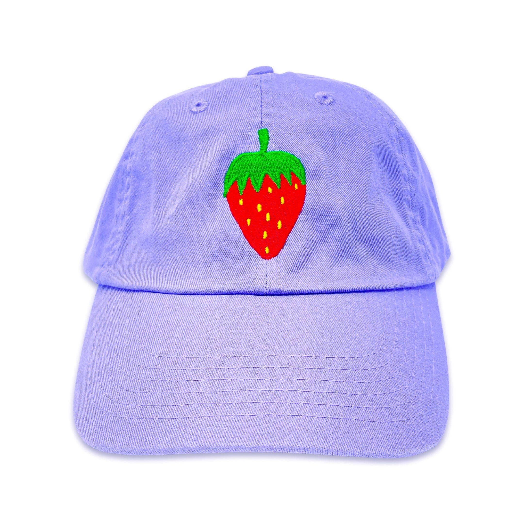 strawberry embroidered dad hat - Default